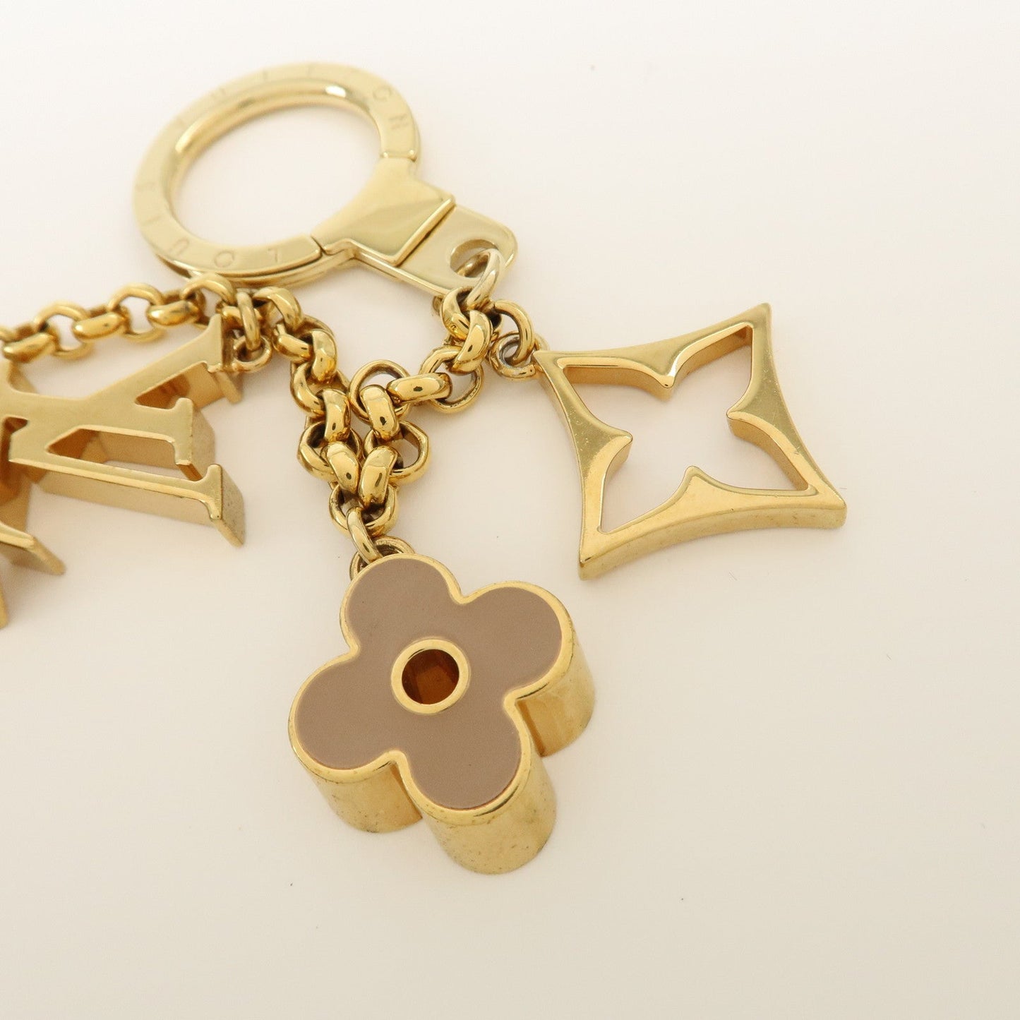 Louis Vuitton  Chain Fleur de Monogram LV Logo Bag Charm M65111