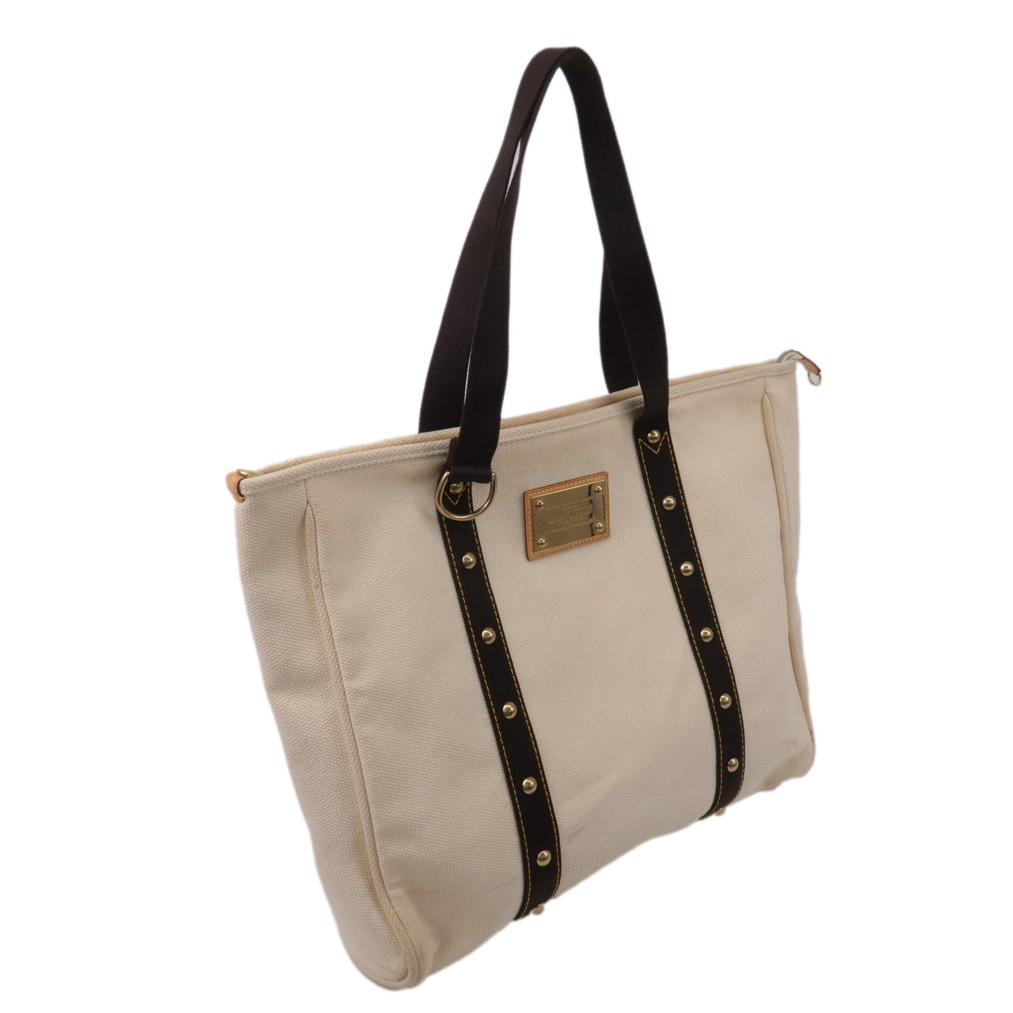 Louis Vuitton Antigua Cabas GM Tote Bag Hand Bag Ecru M40033