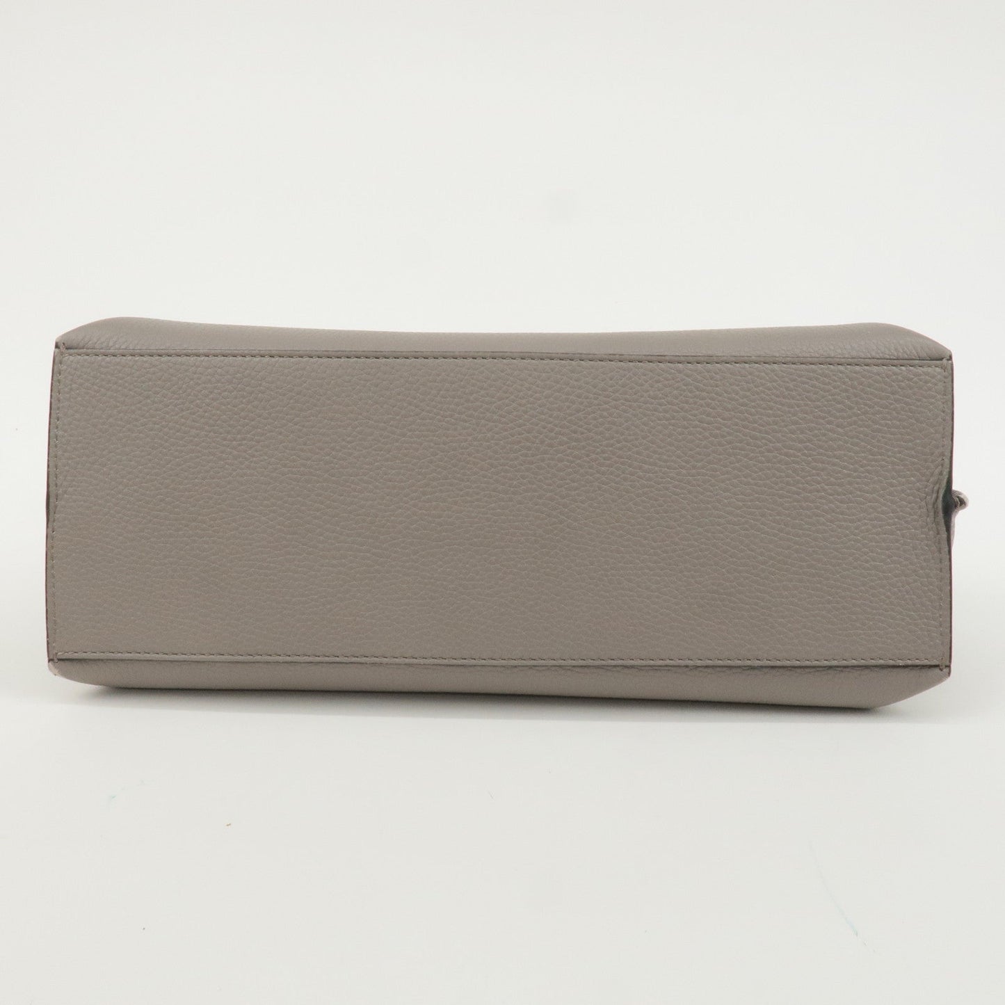 GUCCI Bamboo Daily Leather 2Way Bag Hand Bag Gray 392013