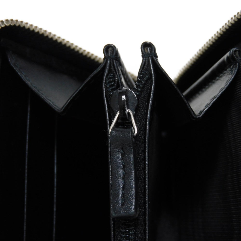 GUCCI Long Wallet Purse 473928 CWC1N 1000 Signature leather black GG Shima Durian zip around wallet mens Used