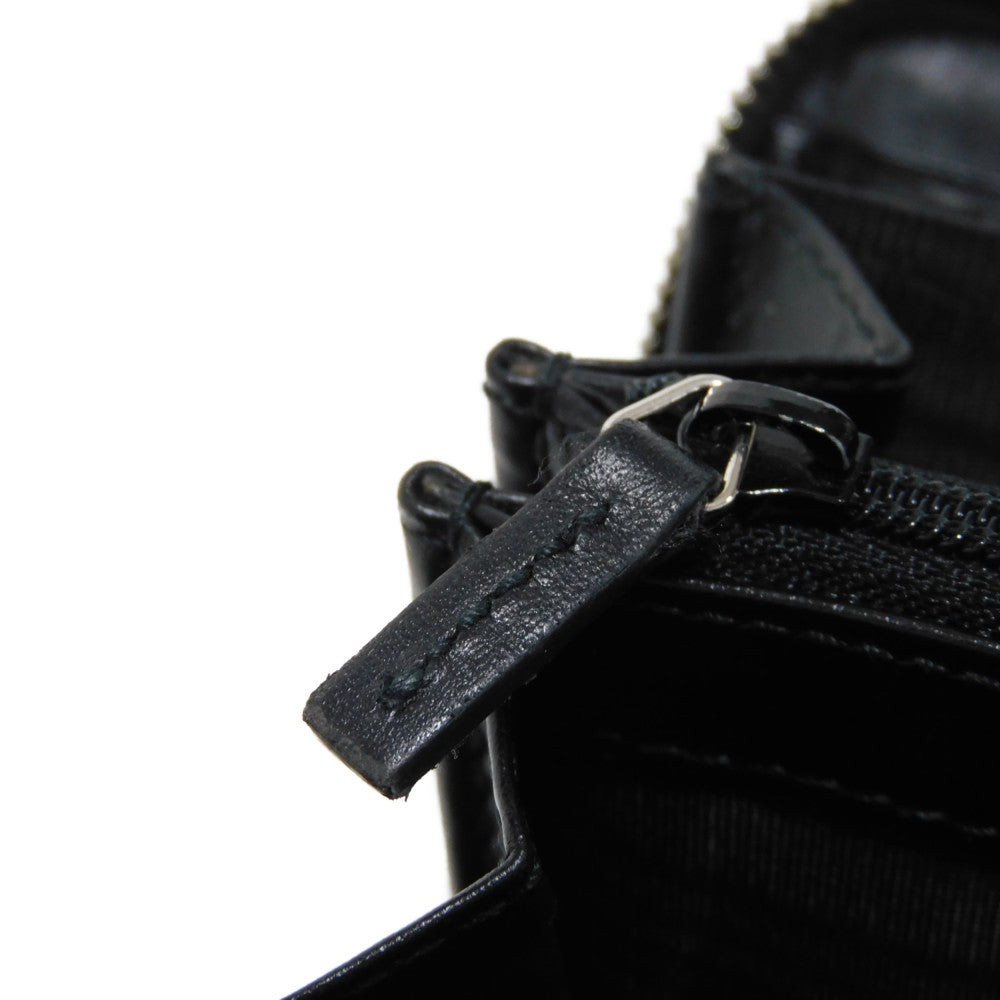 GUCCI Long Wallet Purse 473928 CWC1N 1000 Signature leather black GG Shima Durian zip around wallet mens Used