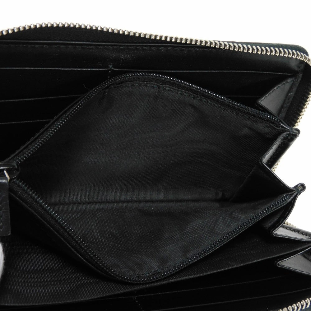 GUCCI Long Wallet Purse 473928 CWC1N 1000 Signature leather black GG Shima Durian zip around wallet mens Used