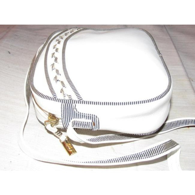 Gucci Vintage Designer Purses White Leather Cross Body Bag
