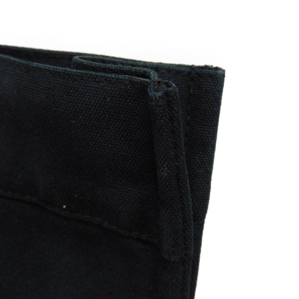 HERMES Tote Bag cotton Black x gray Serie button Fool Toe MM mens(Unisex) Used