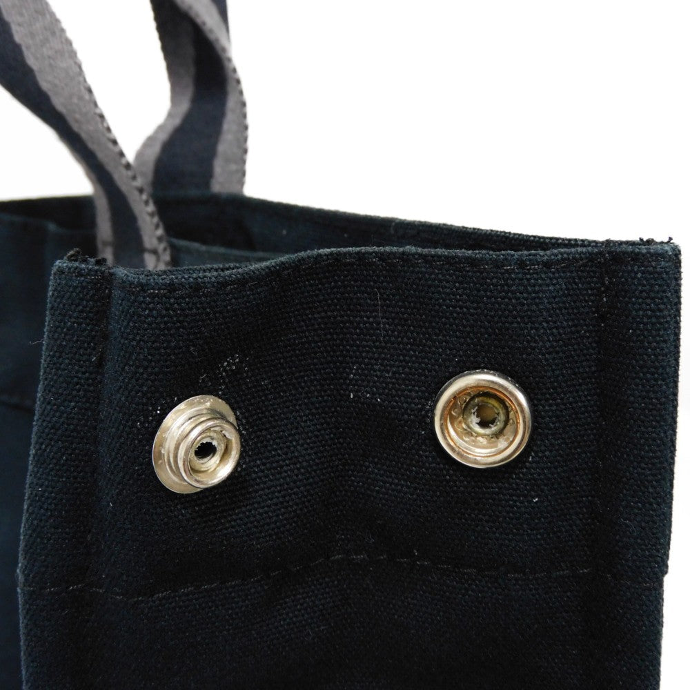 HERMES Tote Bag cotton Black x gray Serie button Fool Toe MM mens(Unisex) Used