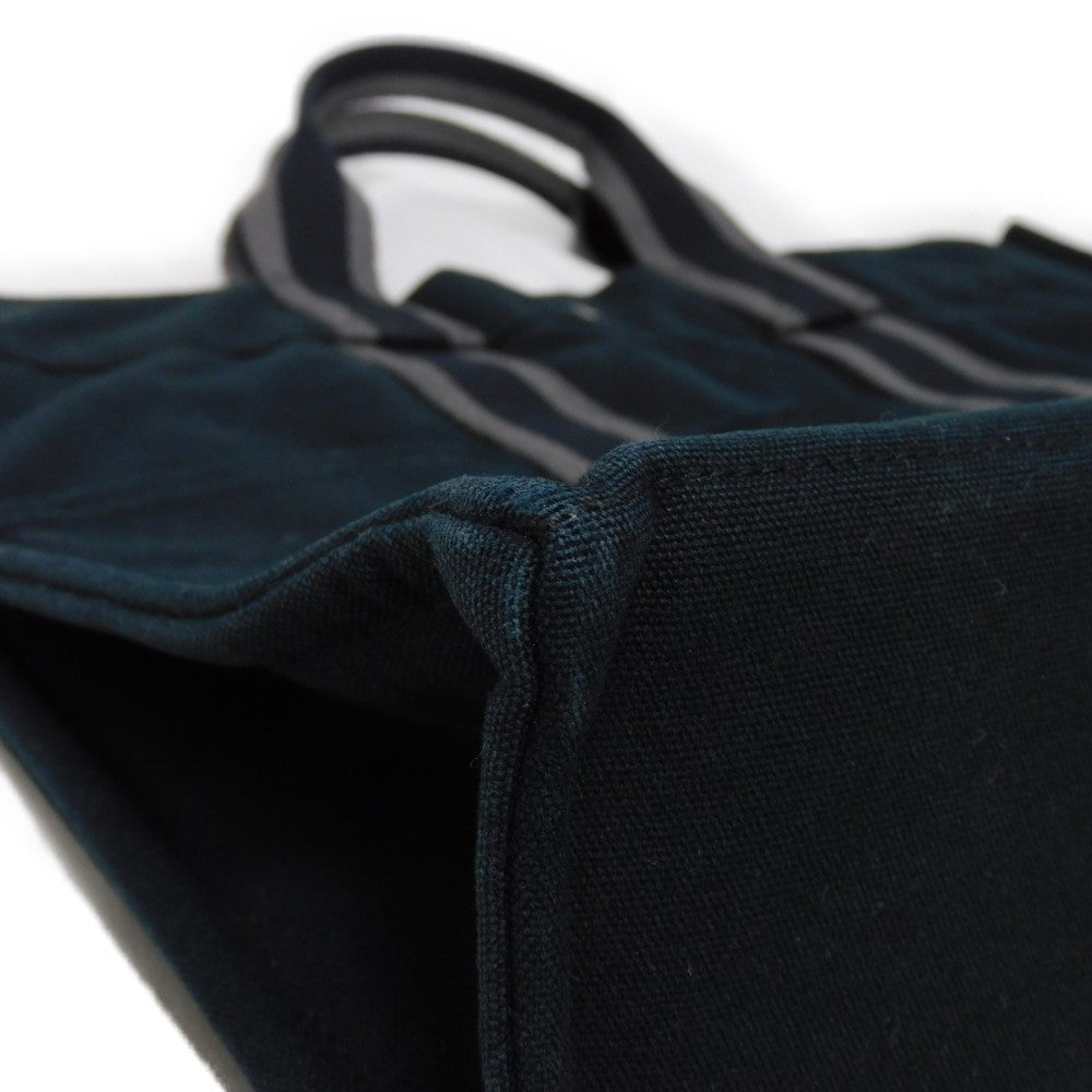 HERMES Tote Bag cotton Black x gray Serie button Fool Toe MM mens(Unisex) Used