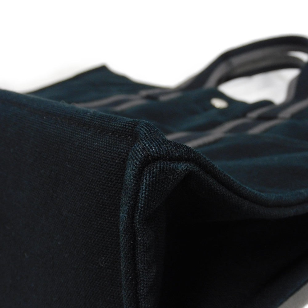 HERMES Tote Bag cotton Black x gray Serie button Fool Toe MM mens(Unisex) Used