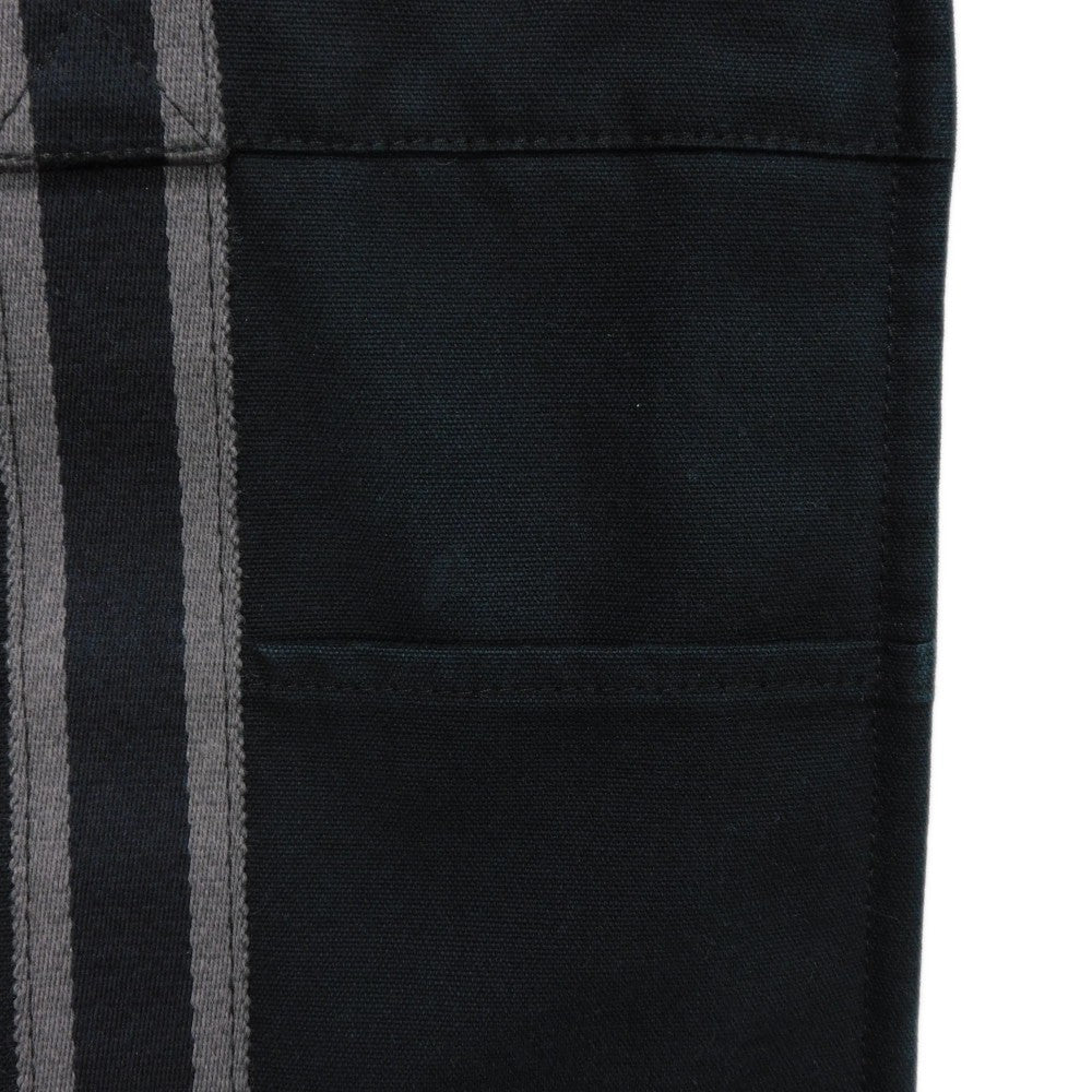 HERMES Tote Bag cotton Black x gray Serie button Fool Toe MM mens(Unisex) Used