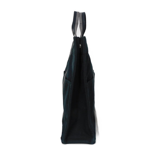 HERMES Tote Bag cotton Black x gray Serie button Fool Toe MM mens(Unisex) Used