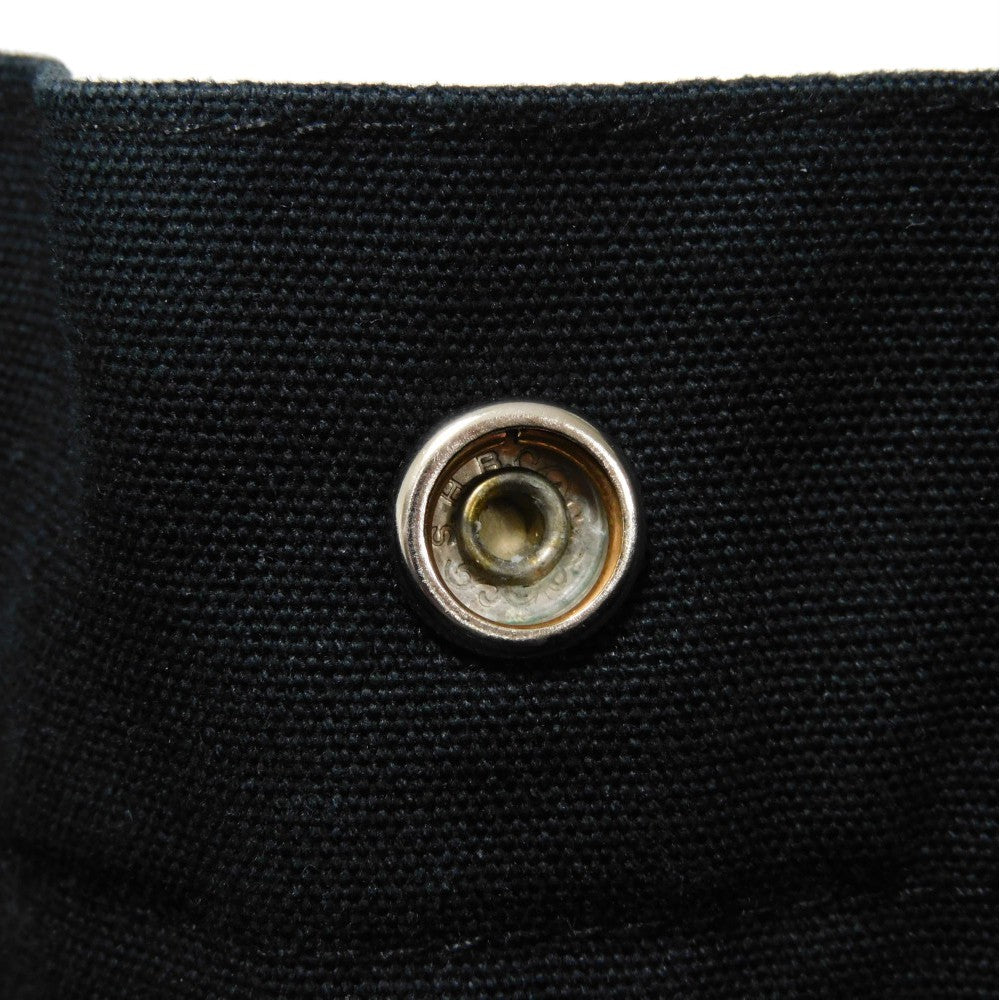 HERMES Tote Bag cotton Black x gray Serie button Fool Toe MM mens(Unisex) Used