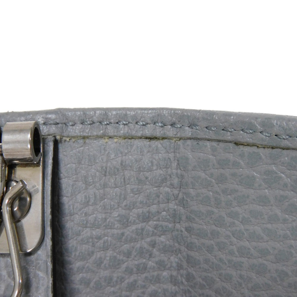 GUCCI Key case Key holder  456118 17WEN 1711 Textured leather Light gray 6-key case Key holder Petit Marmont GG Marmont Women(Unisex) Used