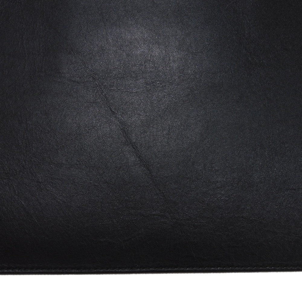 GUCCI Clutch bag 428724 AP00T 1000 Smooth Calfskin Leather black Logo embossing Animalier Cat Tiger Pouch mens Used