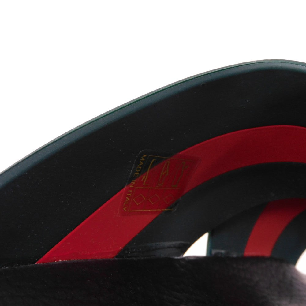 GUCCI Sandals 630326 J8700 8460 rubber Green x Red x Black Sherry line Web stripe slide sandals mens 43 Used
