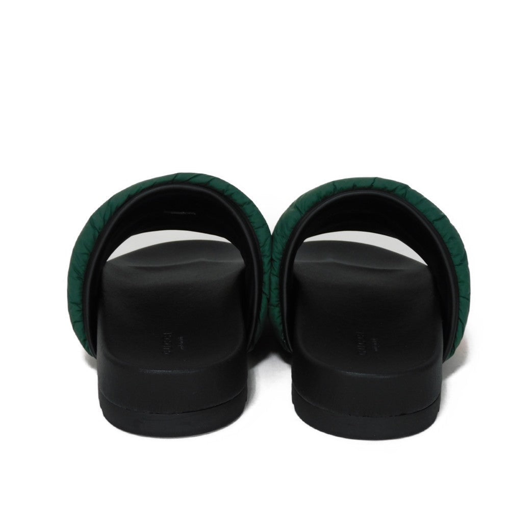 GUCCI Sandals 700320 UFR30 3060 Nylon, Rubber Green x Red x Black Sherry line Padded Web Slides Women 39 Used