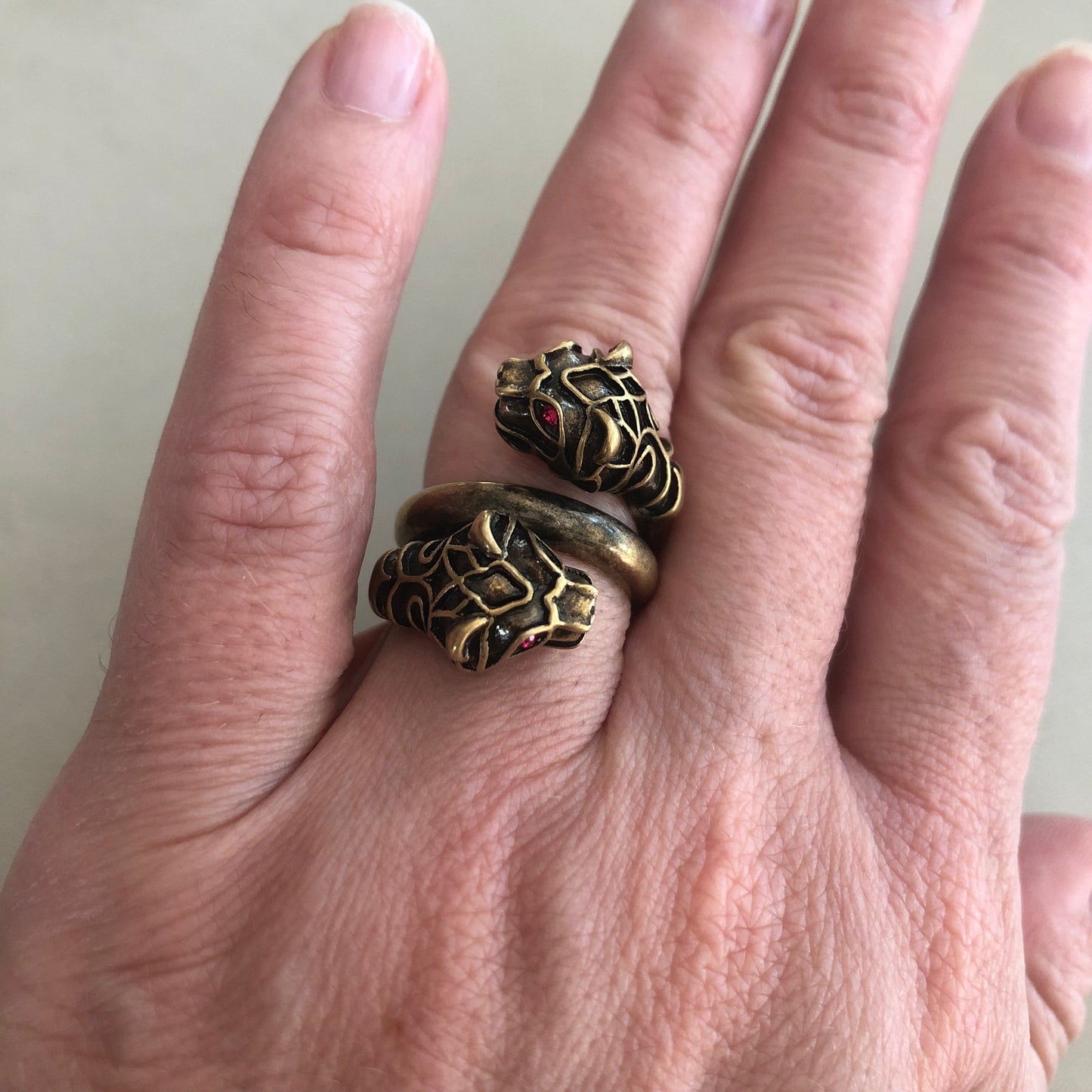 Gucci Double Feline Wrap Ring