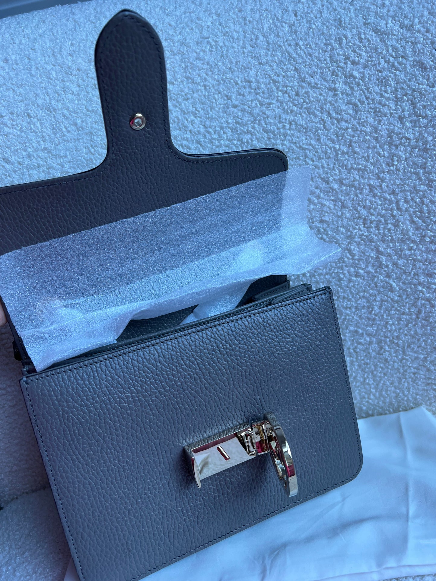 Gucci Interlocking GG Grey Small Shoulder Bag