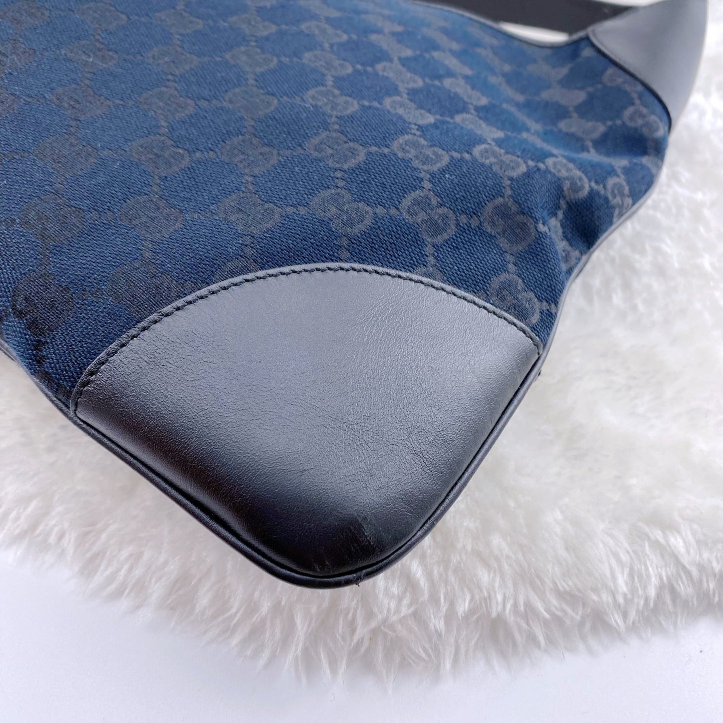 Gucci Jackie hobo black denim bag