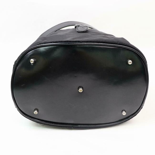 Gucci Early Purse Black Nylon And Leather With Bamboo Handle Satchel