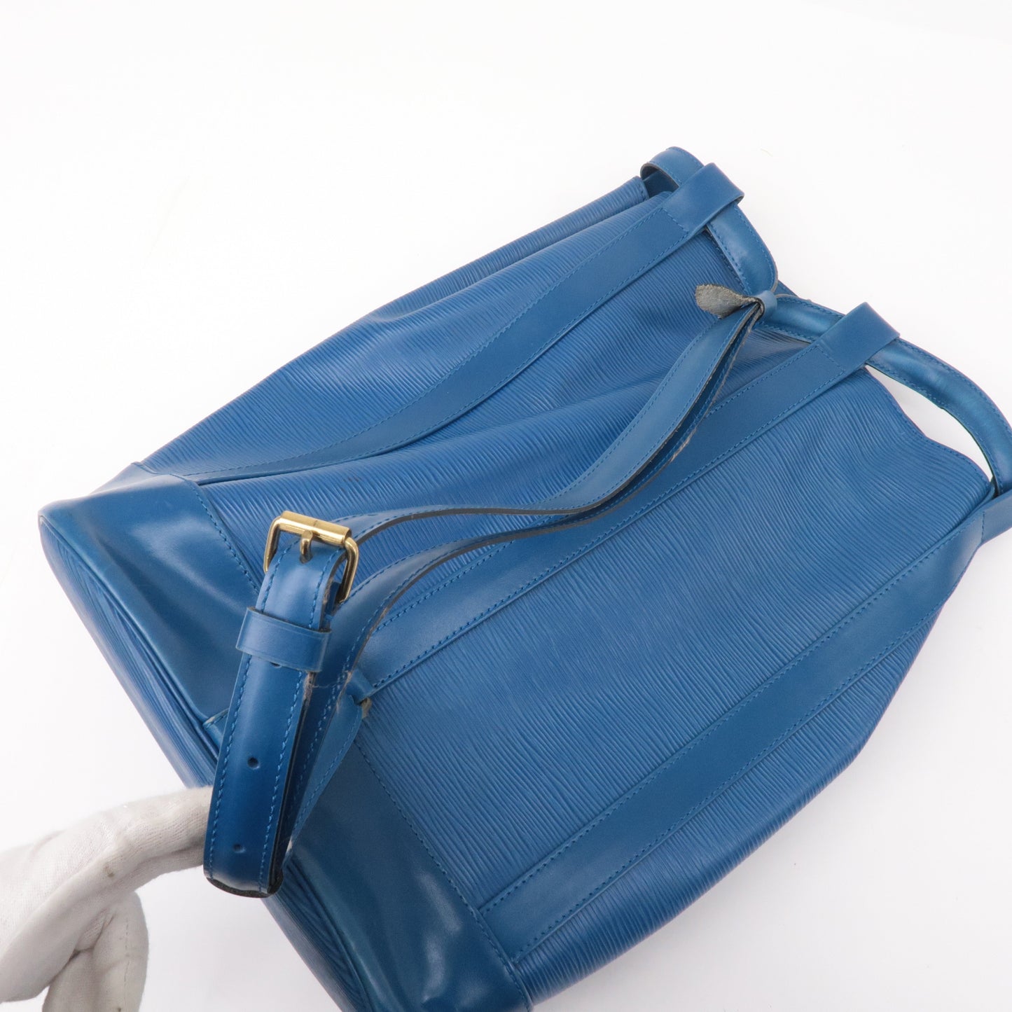 Louis Vuitton Epi Randonnee PM Laundry Bag Toledo Blue M52355