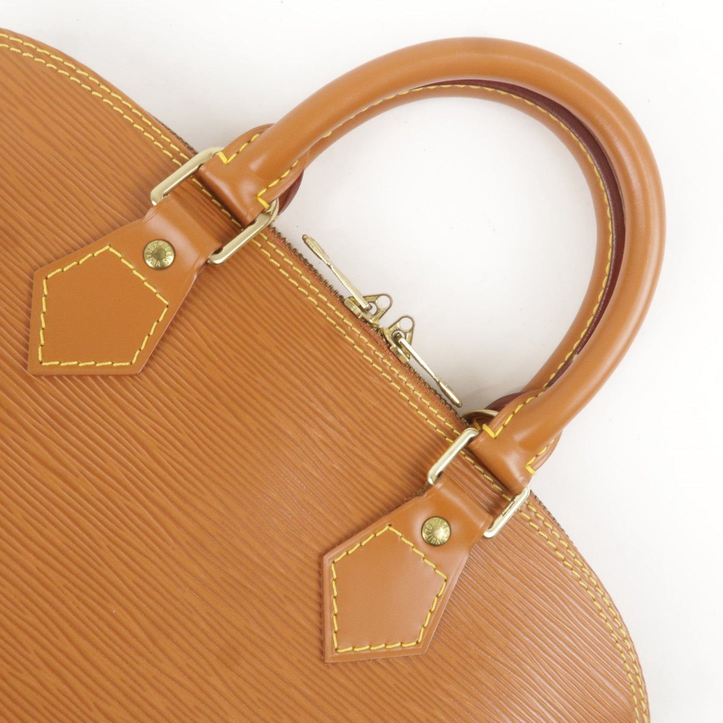 Louis Vuitton Epi Alma Hand Bag Zipang Gold M54148