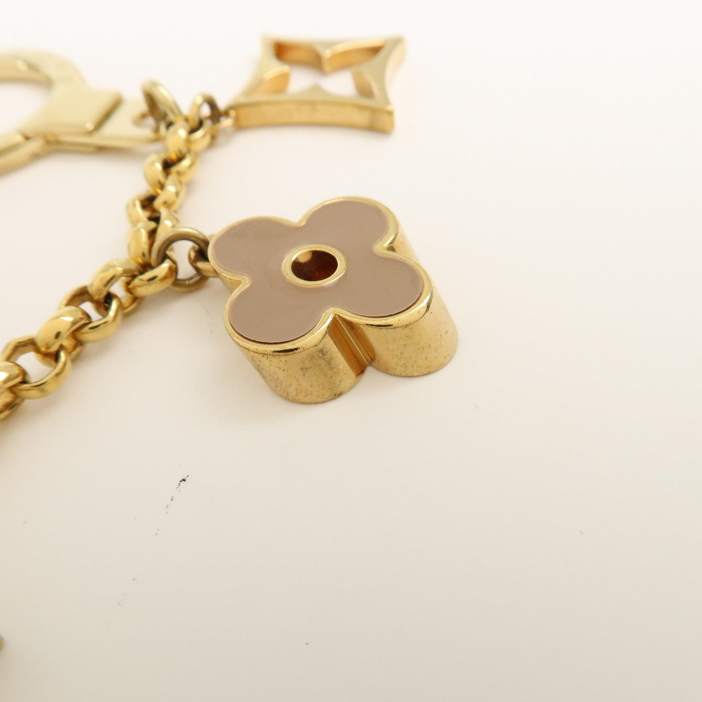 Louis Vuitton  Chain Fleur de Monogram LV Logo Bag Charm M65111