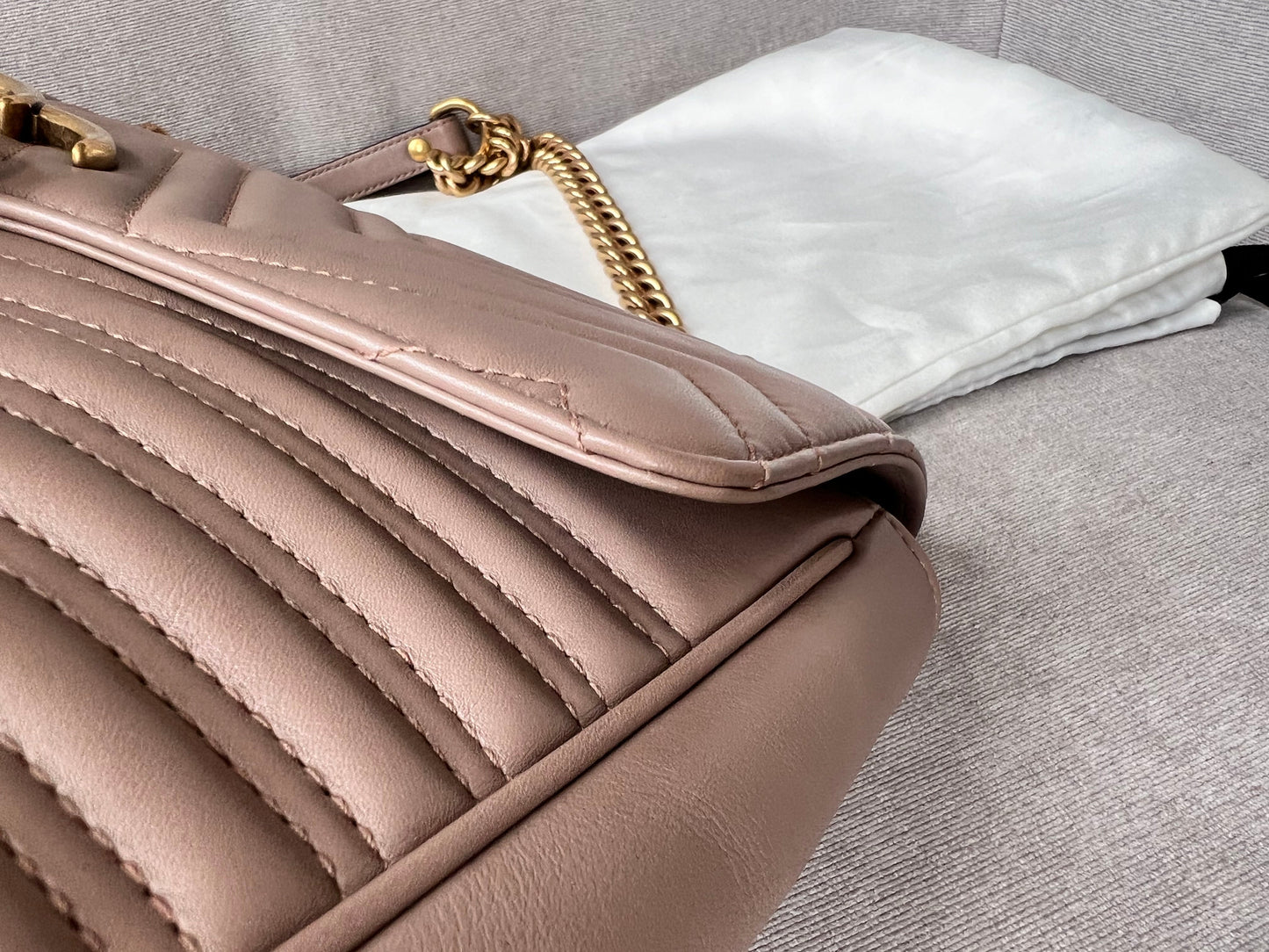 Gucci GG Dusty Pink Marmont Medium Shoulder Bag (RRP £2,340)