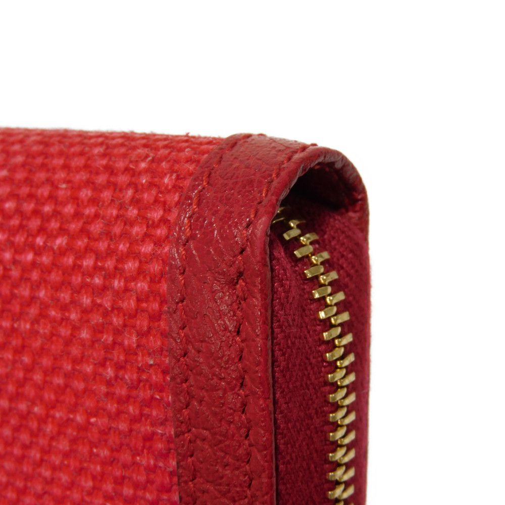 GUCCI Long Wallet Purse 524790 9SBCG 9093 Baiadella Linen Canvas x Calfskin Leather Tricolor Byadera stripes logo zip around wallet Women(Unisex) Used