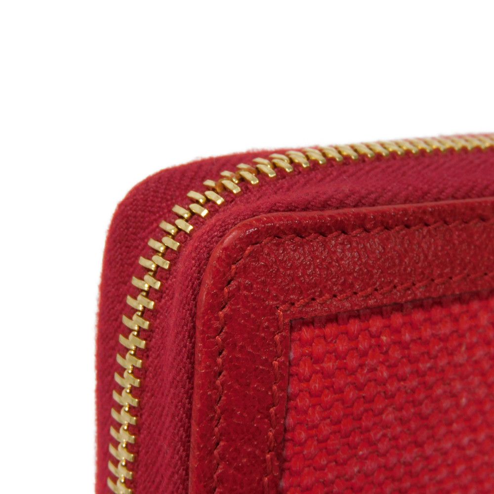 GUCCI Long Wallet Purse 524790 9SBCG 9093 Baiadella Linen Canvas x Calfskin Leather Tricolor Byadera stripes logo zip around wallet Women(Unisex) Used