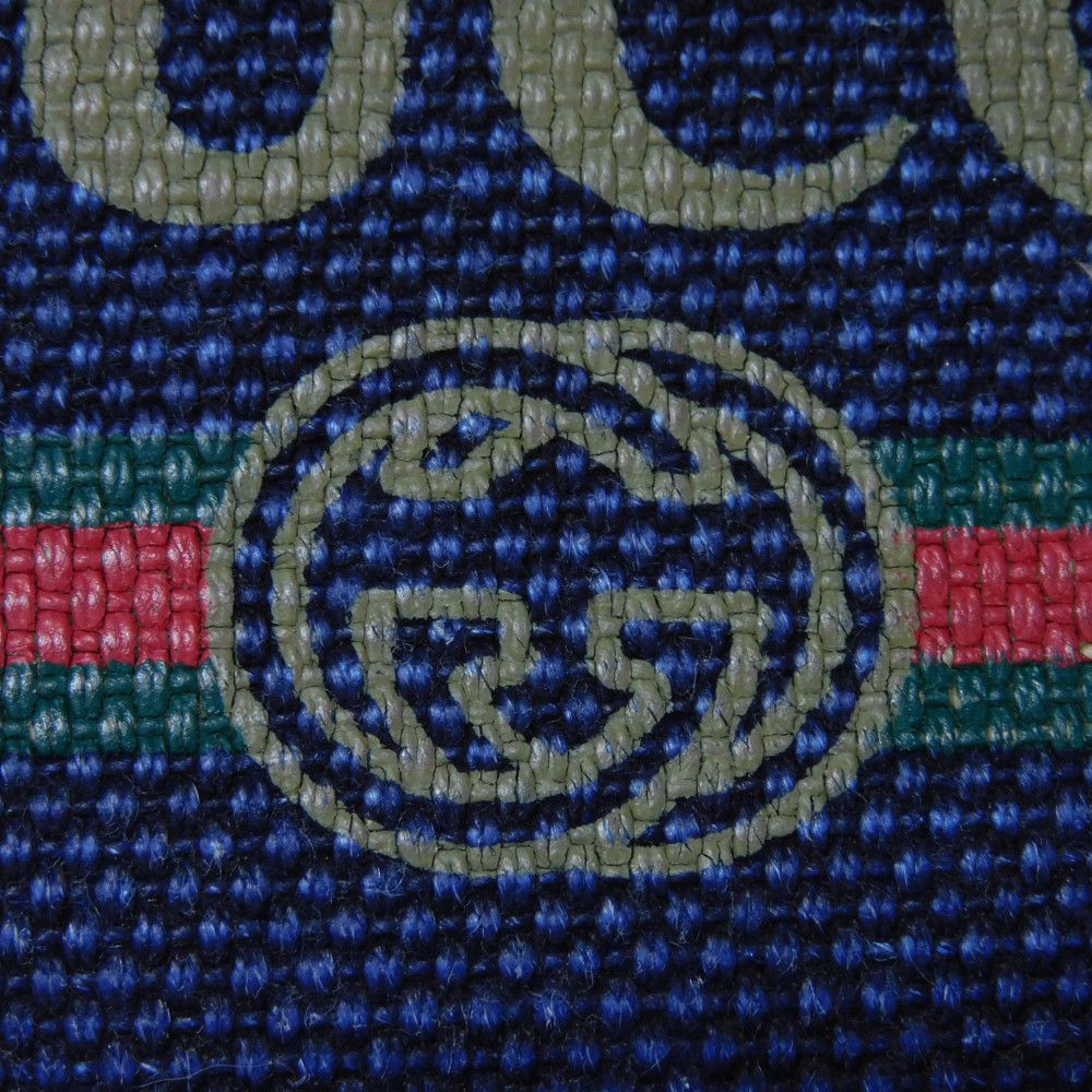 GUCCI Long Wallet Purse 524790 9SBCG 9093 Baiadella Linen Canvas x Calfskin Leather Tricolor Byadera stripes logo zip around wallet Women(Unisex) Used