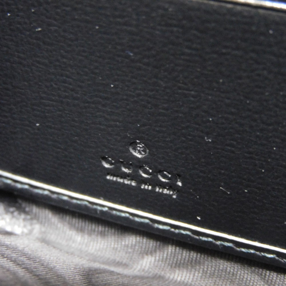 GUCCI Long Wallet Purse 673003 92TCN 1000 GG Supreme canvas (polyurethane processing) x Calfskin leather black GG Supreme Interlocking G zip-around wallet mens Used