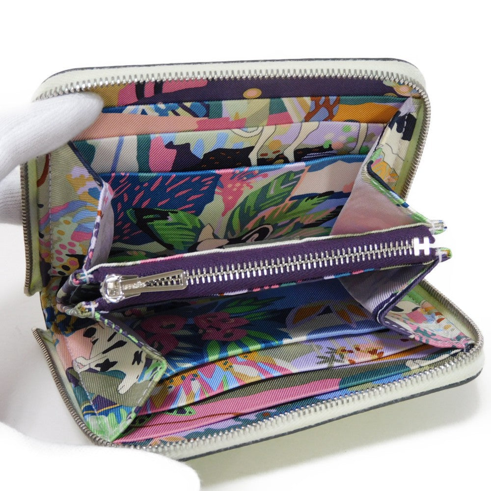 HERMES Coin case Epsom, Silk Veil Fizz Henri Berte Azap compact silk in Women Used