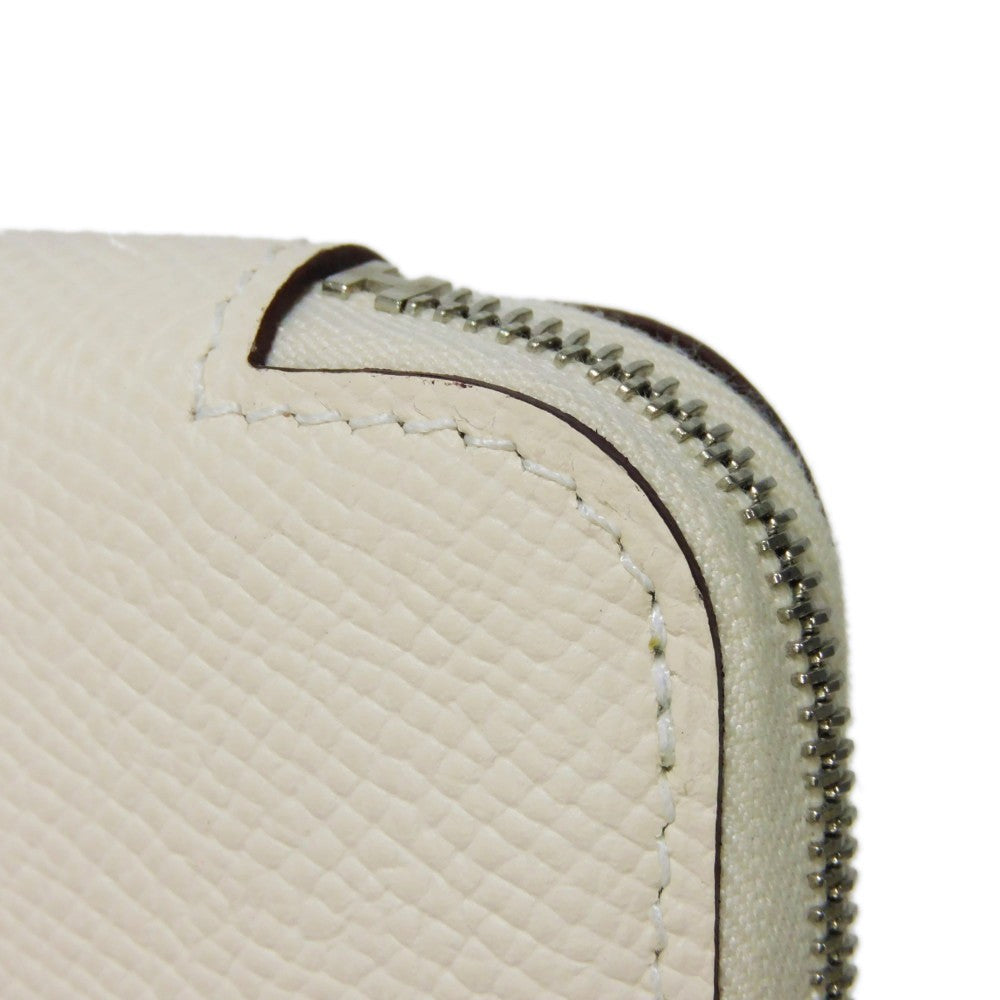 HERMES Long Wallet Purse Epsom, Silk Nata x Mauve Silvestre lucky daisy Azap Long Silk Inn Women Used