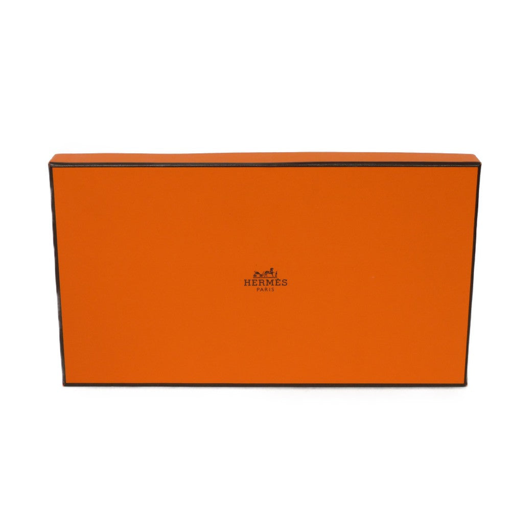HERMES Long Wallet Purse Epsom, Silk Nata x Mauve Silvestre lucky daisy Azap Long Silk Inn Women Used