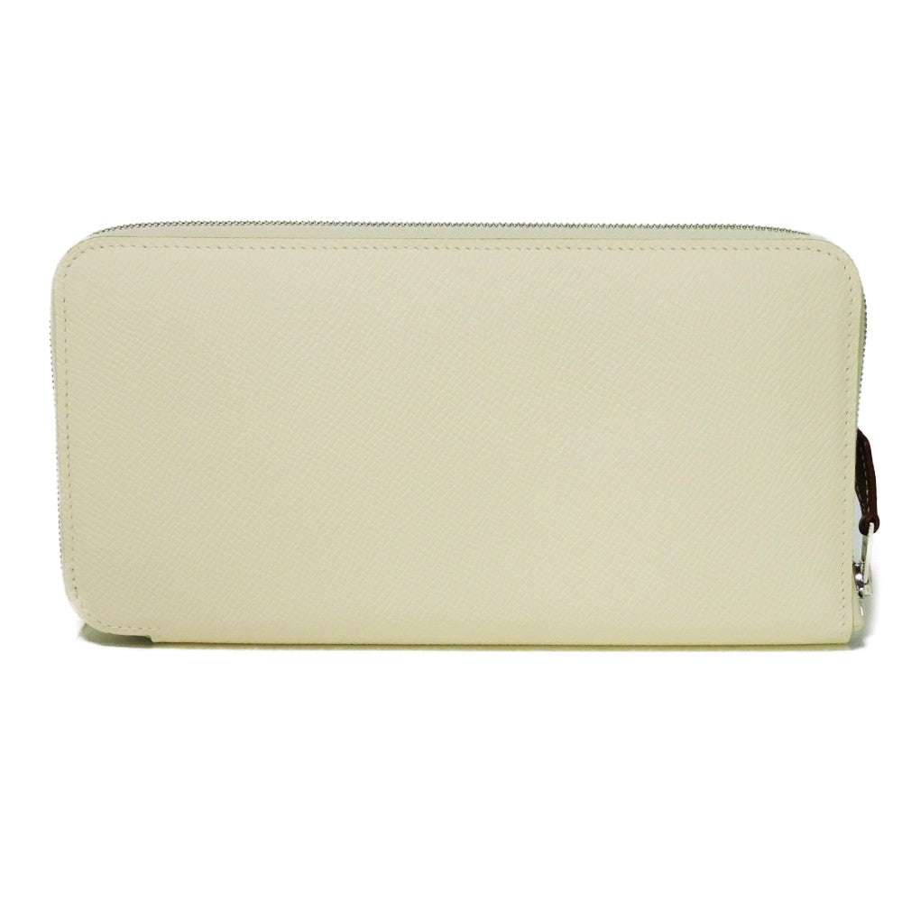 HERMES Long Wallet Purse Epsom, Silk Nata x Mauve Silvestre lucky daisy Azap Long Silk Inn Women Used