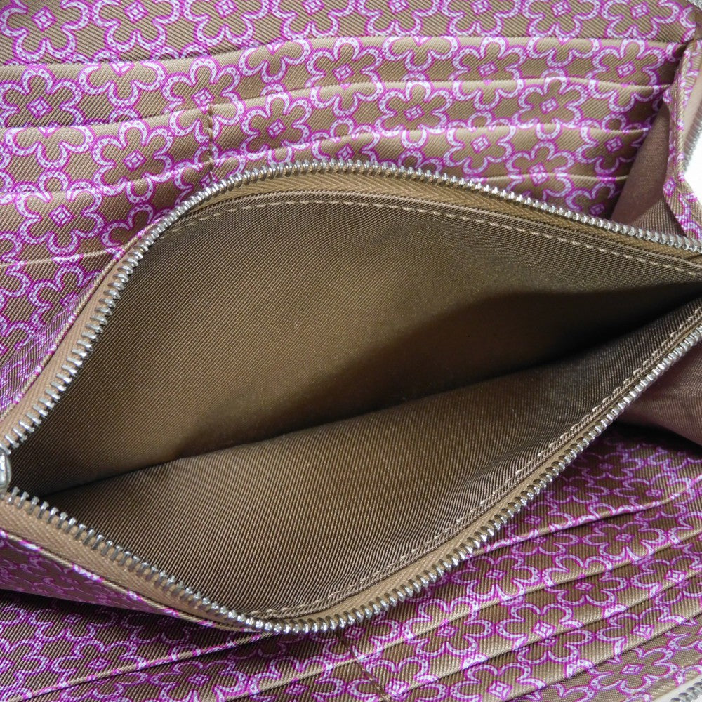 HERMES Long Wallet Purse Epsom, Silk Nata x Mauve Silvestre lucky daisy Azap Long Silk Inn Women Used