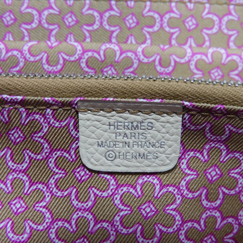 HERMES Long Wallet Purse Epsom, Silk Nata x Mauve Silvestre lucky daisy Azap Long Silk Inn Women Used