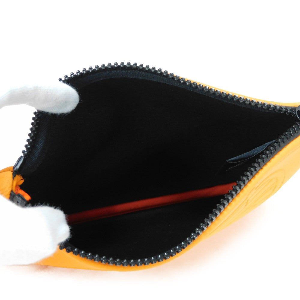 HERMES Clutch bag Polyamide (80%) x Elastane (20%) Orange Pierre Peron Neoban Thalassa PM Women(Unisex) Used