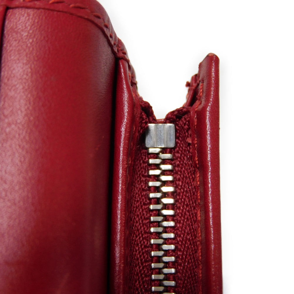 GUCCI Bifold Wallet 465859 CWD9N 9863 Smooth Calfskin Leather Hibiscus thread logo Chinese Ear Compact Wallet Women Used