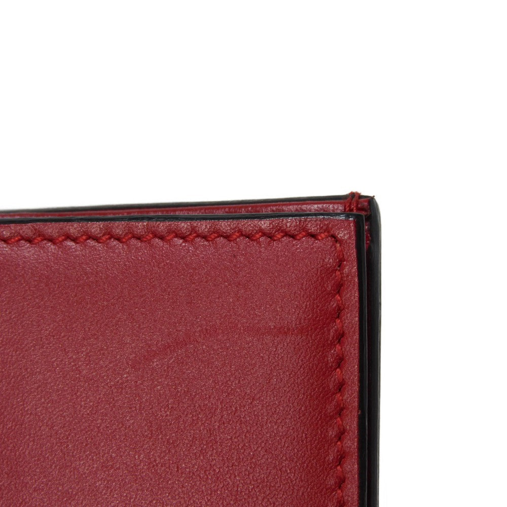 GUCCI Bifold Wallet 465859 CWD9N 9863 Smooth Calfskin Leather Hibiscus thread logo Chinese Ear Compact Wallet Women Used