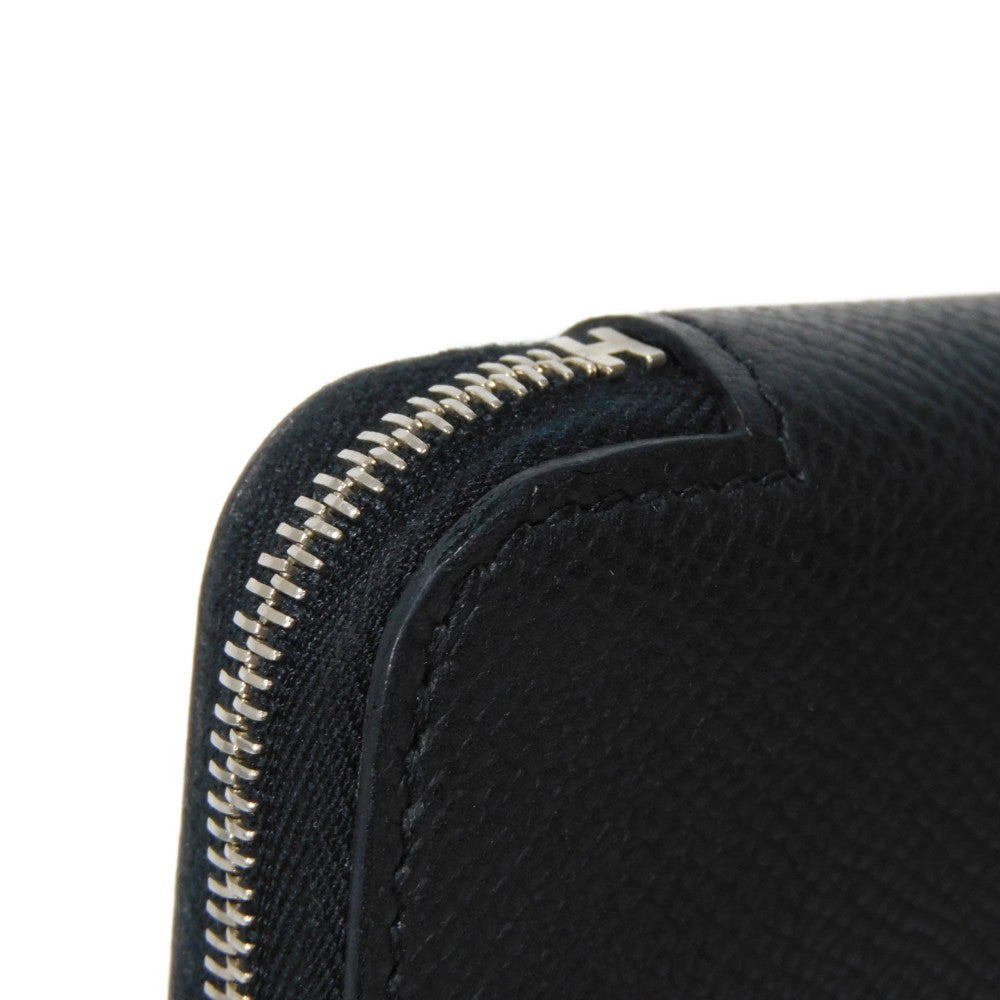 HERMES Long Wallet Purse Epsom black All leather Azap Long Classic mens(Unisex) Used