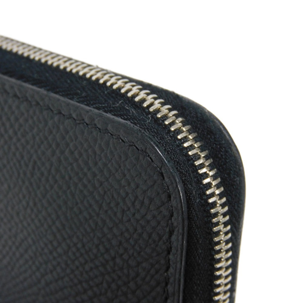 HERMES Long Wallet Purse Epsom black All leather Azap Long Classic mens(Unisex) Used