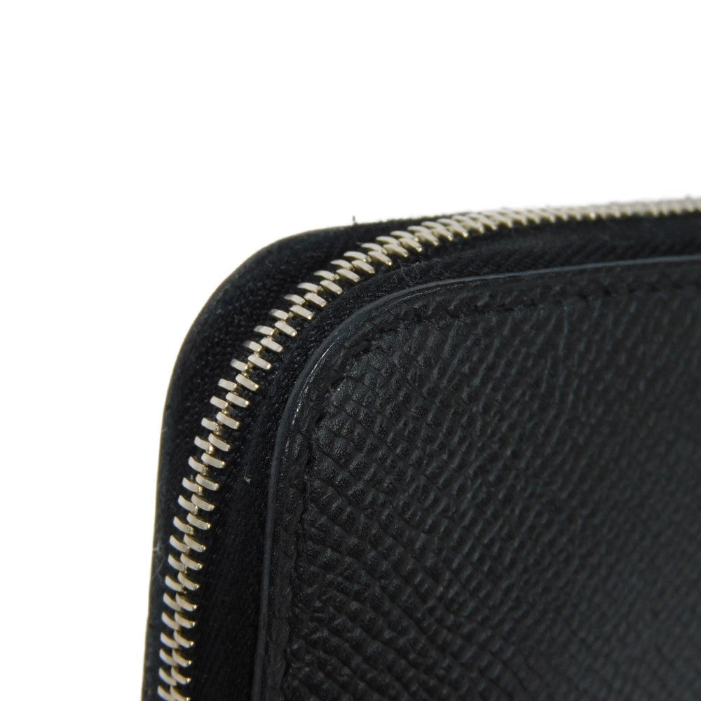 HERMES Long Wallet Purse Epsom black All leather Azap Long Classic mens(Unisex) Used