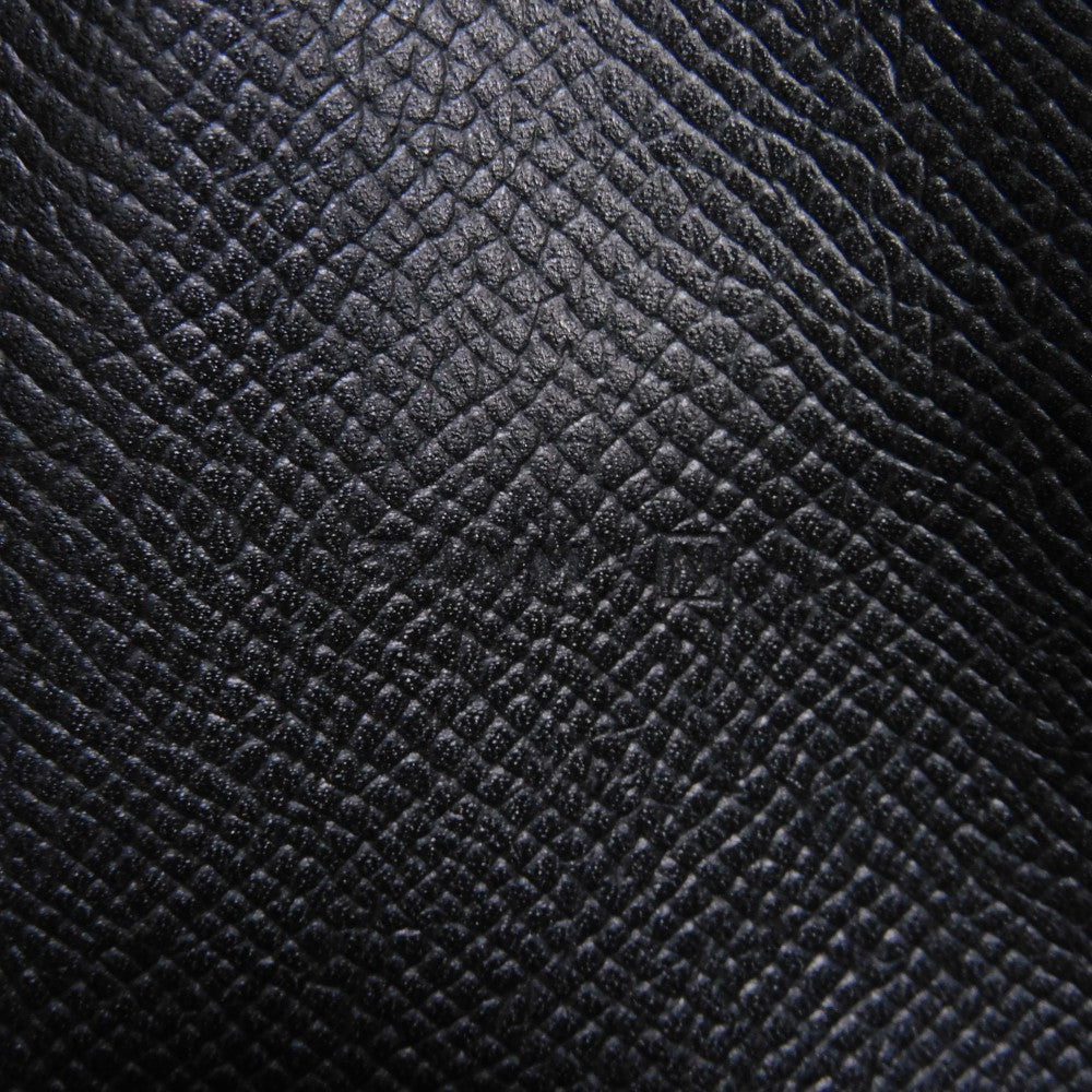 HERMES Long Wallet Purse Epsom black All leather Azap Long Classic mens(Unisex) Used