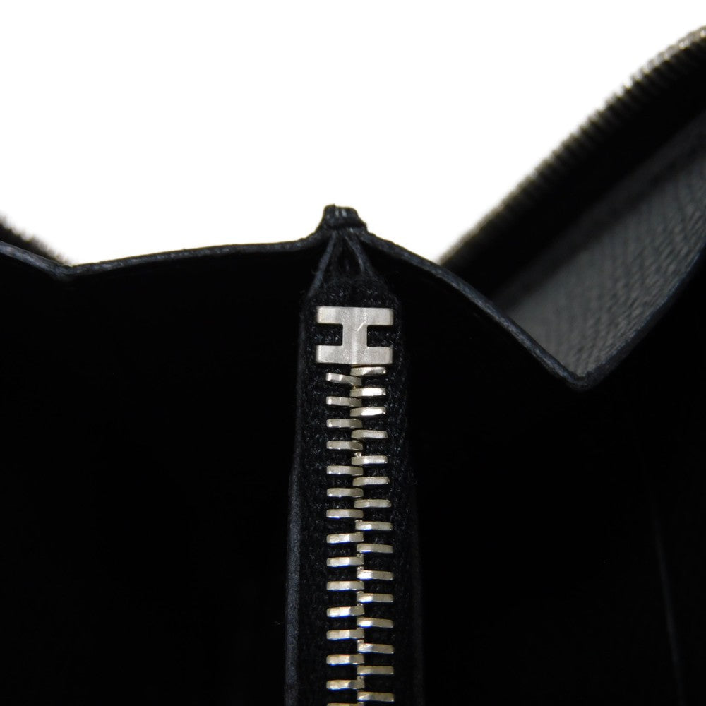 HERMES Long Wallet Purse Epsom black All leather Azap Long Classic mens(Unisex) Used