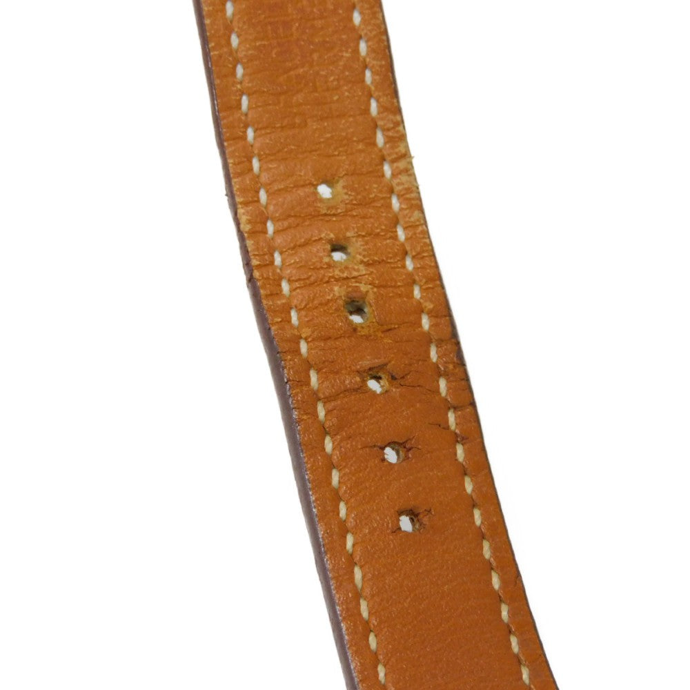 HERMES Watches Quartz CT1.710 Stainless Steel , Leather Brown Cape Cod Tonneau white dial