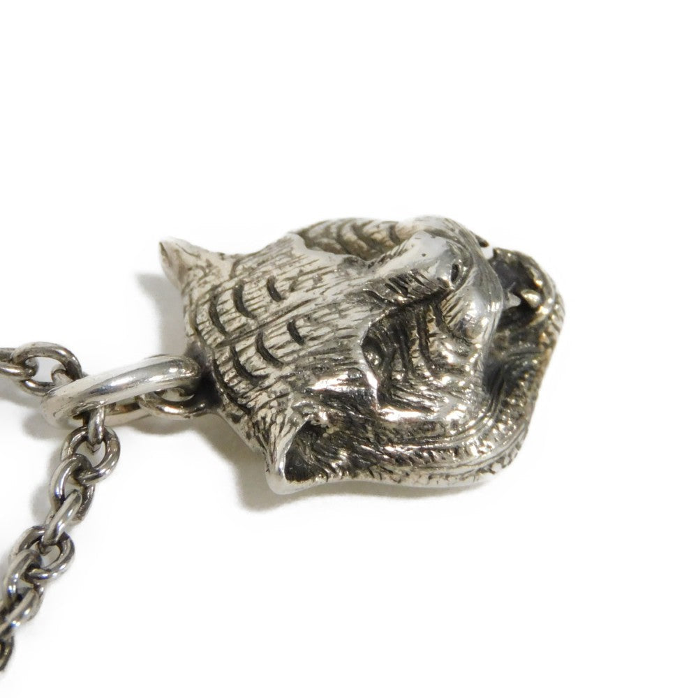 GUCCI Necklace 433608 J8400 0811 Ag925 Silver (smoked) Tiger cat head mens(Unisex) Used