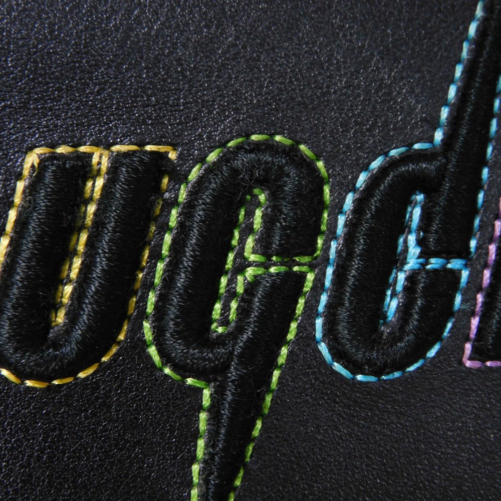 GUCCI Long Wallet Purse 597677 DTDTN 1058 Smooth Calfskin Leather black Logo embossing Blade Embroidery Zip Around Wallet mens Secondhand