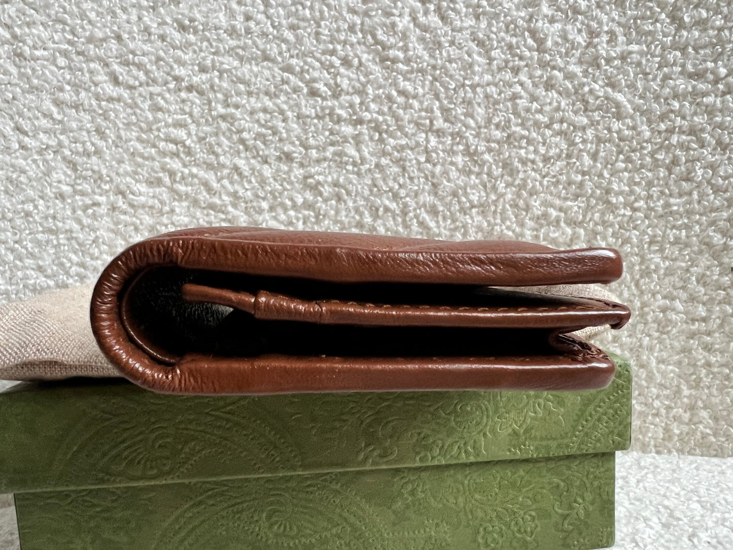 Gucci GG Brown Marmont Matelassé Card Case Wallet (RRP £380)