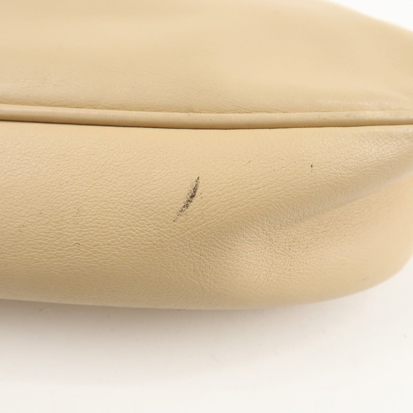 GUCCI Bamboo Leather Shoulder Bag Beige 001.3865