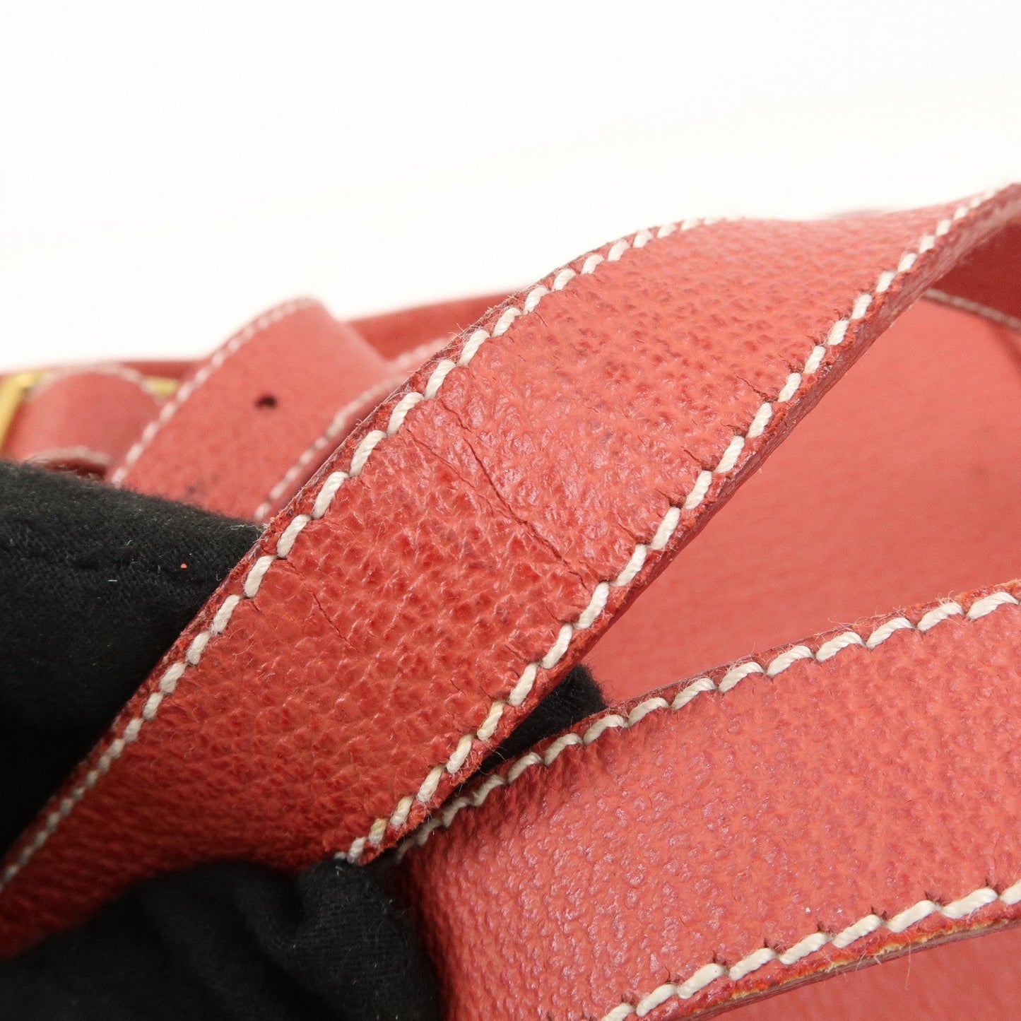GUCCI Bamboo Leather Backpack Mini Ruck Sack Bag Red 003.1705